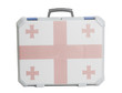 Business travel suitcase with Flag of Georgia