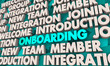 Onboarding Welcome New Member Introduction Join Team Words 3d Render Illustration