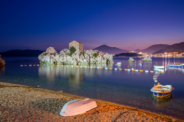 Poster - A picturesque island near a cozy village on the shore of the Adriatic Sea.