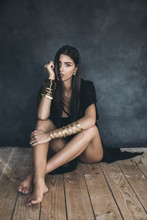 Studio Shots Of Woman Wearing Alternative Jewellery