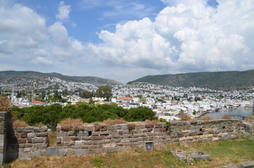 Canvas Print - harbor sea sky turkey bodrum