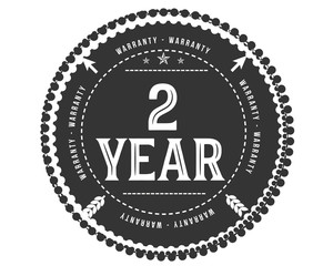 2 years  warranty icon stamp