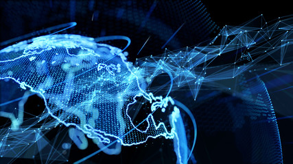 Poster - Global communication network concept.