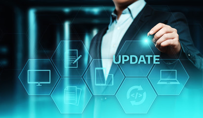 Wall Mural - update software computer program upgrade business technology internet concept