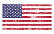 American flag distressed grunge texture. Vector illustration.