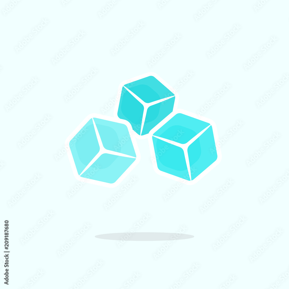 Vector ice cubes. Stock Vector | Adobe Stock