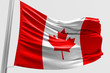 Isolated Canada Flag waving 3d Realistic fabric
