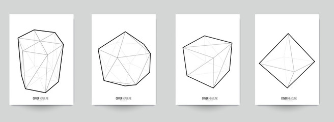 Wall Mural - set background for covers, invitations, posters, banners, flyers, placards. minimal template design 