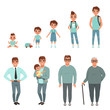 © topvectors - Life cycles of man, stages of growing up from baby to man vector Illustration