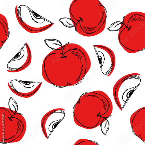 wzor-apple-czerwony-jablko-odizolowywajacy-na-bialym-tle