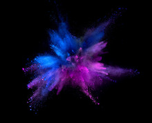 Explosion Of Coloured Powder