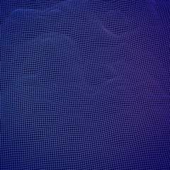 Poster - Digital landscape with mountains or clouds made of line grid