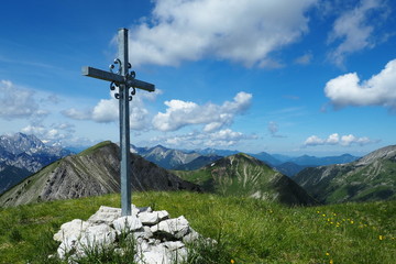 Gipfeltout Fleischbank, Karwendelgebirge, Eng Austria