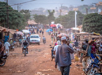 people on the road street - in africa