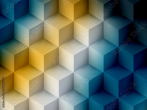 yellow-blue-cubic-abstract-background-soft-graphic-illustration