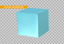 Blue 3d Cube