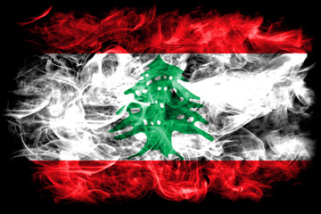 Wall Mural - Lebanon smoke flag