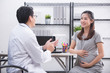 © uinmine - Happy pregnant woman visiting doctor