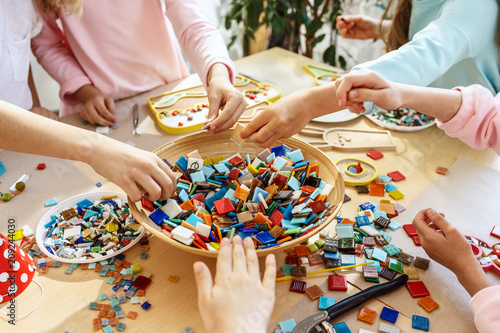 Cuadros en Lienzo mosaic puzzle art for kids, children's creative game