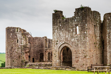 Sticker - The ruins of an ancient medival castle (Raglan Castle, Wales)