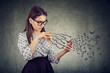 © Feodora - Woman controlling social media