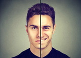 Young Stylish Man Double Face Expression Stock Photo - Image of