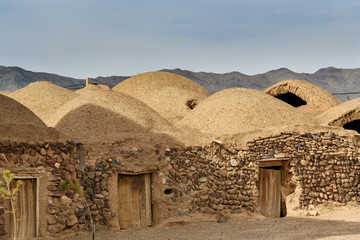 Traditional Iranian adobe village in Isfahan province. Iran