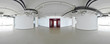 Spherical 360 degrees panorama projection, interior empty room in modern flat apartments.