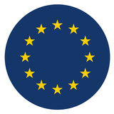 Fototapeta  - europe circle icon