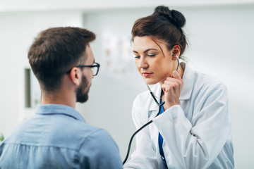 Wall Mural - Doctor and patient