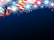 USA 4th july independence day design of american flag with fireworks vector illustration