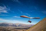 Hang gliding high in the mountains