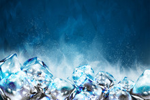 Frosty Ice Cubes Background