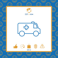 Ambulance line icon