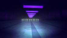 Abstract Violet Stripes And Spots In Tunnel