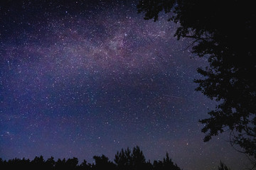 beautiful starry sky of the milky way