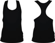 Black sleeveless t shirt. vector illustration