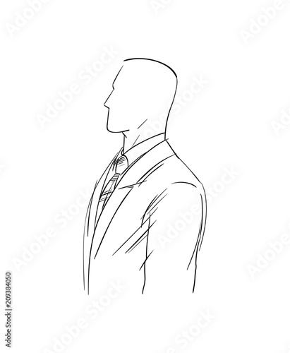 Businessman In An Official Business Suit Wearing A Jacket And Tie