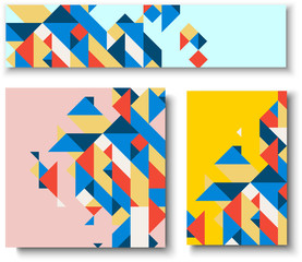 Wall Mural - Backgrounds with abstract colorful geometric pattern.