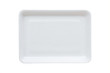 white food tray made from polystyrene foam isolated background with clipping path