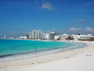 the beach in Cancun