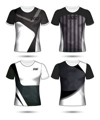 Set of soccer or football jersey template t-shirt style, Design your football club vector illustration