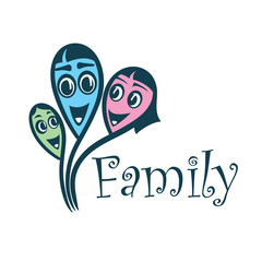 Wall Mural - vector family logo