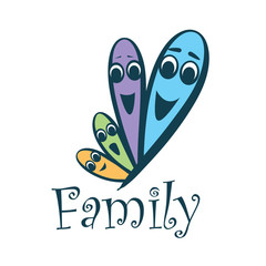 Wall Mural - vector family logo