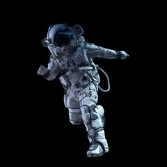 Wall Mural - Astronaut in darkness. Mixed media