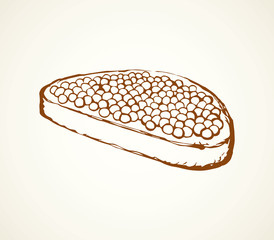 Sticker - Caviar. Vector drawing