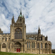 Bayeux cathedral in Normandy, side view