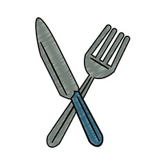 Poster - Knife and fork cutlery vector illustration graphic design