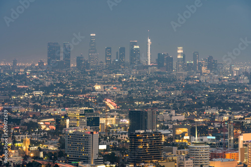 Zdjęcie XXL Zachód słońca w Los Angeles Cityscape