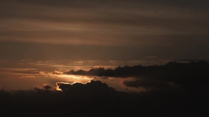 Wall Mural - Time lapse night to day of sunrise cloudscape on beautiful and warm sky.